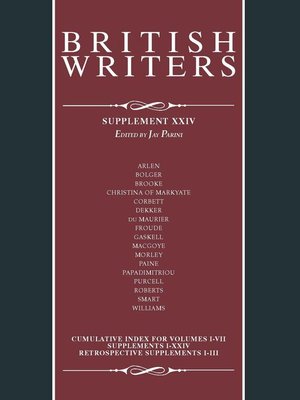 cover image of British Writers, Supplement XXIV